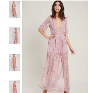 Deep V Lace Romper Dress